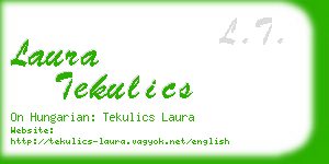 laura tekulics business card